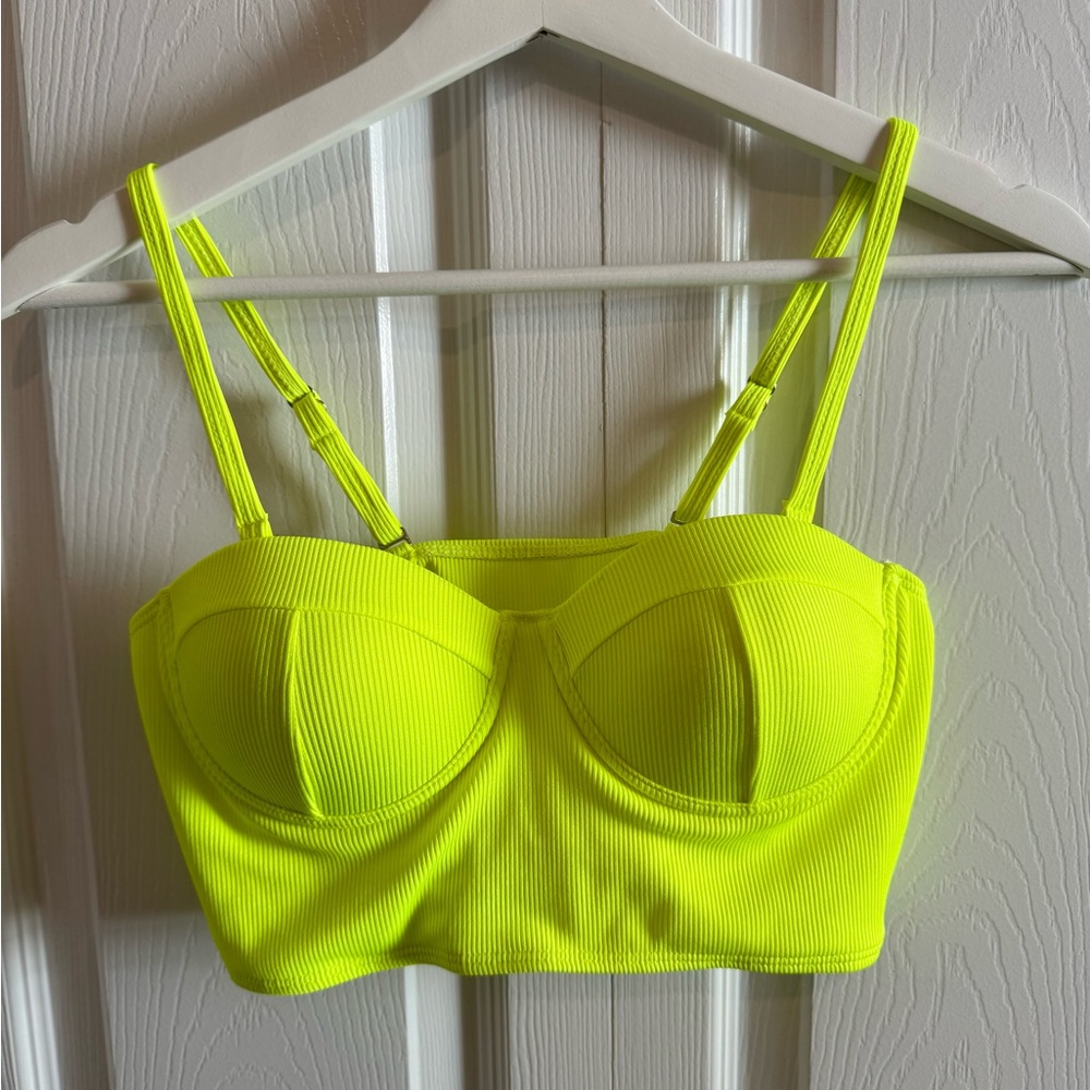 Neon Yellow swim top